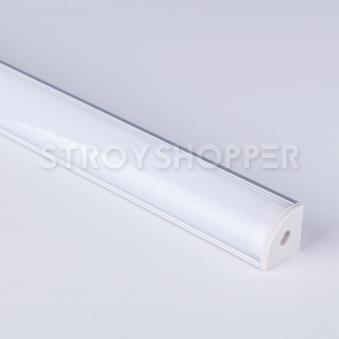 Угловой алюминиевый профиль для светодиодной ленты LL-2-ALP008