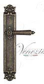 Дверная ручка Venezia на планке PL97 мод. Castello (ант. бронза) проходная