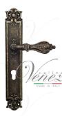 Дверная ручка Venezia на планке PL97 мод. Florence (ант. бронза) под цилиндр