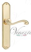 Дверная ручка Venezia на планке PL02 мод. Vivaldi (полир. латунь) проходная