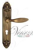 Дверная ручка Venezia на планке PL90 мод. Maggiore (мат. бронза) под цилиндр