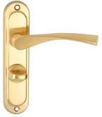 Дверная ручка на планке MSM мод. 405A SB (матовое золото) сантехническая