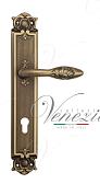 Дверная ручка Venezia на планке PL97 мод. Casanova (мат. бронза) под цилиндр