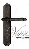 Дверная ручка Venezia на планке PL02 мод. Pellestrina (ант. серебро) проходная